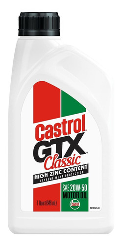 Castrol Gtx Classic 20w-50 Aceite De Motor Convencional, 1 C