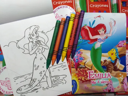 Kit X 10 Libretas Para Pintar Con Caja Crayolas Souvenirs