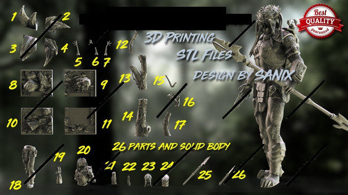 Predator Diorama Archivo Stl Para Impresión 3d
