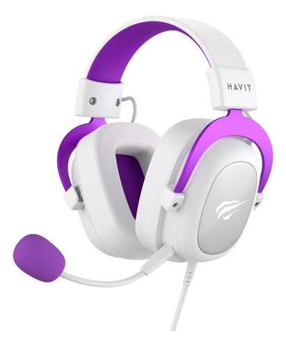 Headset Gamer Branco E Roxo Havit H2002d Branco