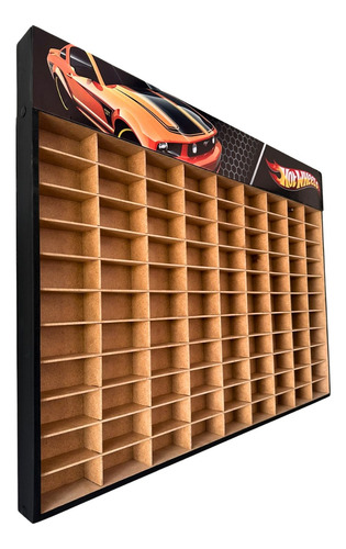 Exhibidor P/hotwheels 99autos Mod: Color Natural/mustang Natural/naranja