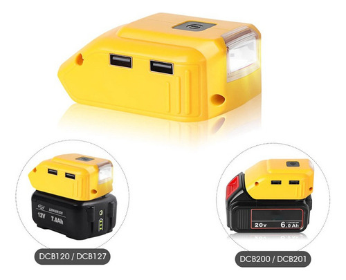 Para Para Cargador Adaptador Usb Para Batería De-walt 20v /