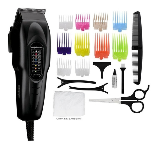 Maquina Corte De Pelo Profesional Babyliss Men 20 Piezas