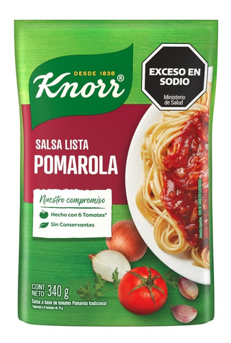 Knorr Salsa Lista Pomarola X 340 Gr