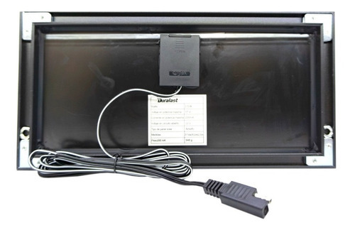 Panel Solar Duralast Para Vehiculo Color Negro Voltaje máximo del sistema 12V