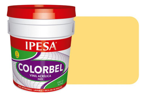 Ipesa Colorbel Vinílica pintura para interior 4L color 1408 amarillo