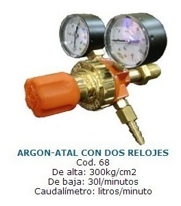 Regulador De Presion Para Argon - Atal 2 Relojes Uso Tig Mig