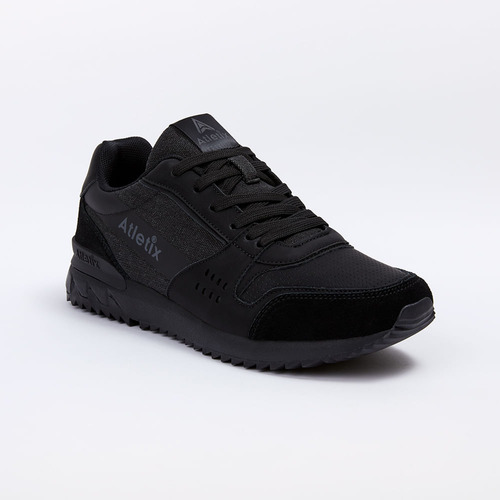 Zapatillas Atletix Lifestyle Casuality Negro Classic Hombre