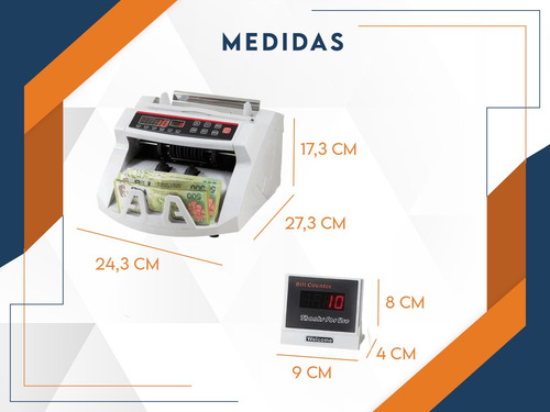 Imagen 4 de 11 de Contadora De Billetes Maquina Contar Dinero Detector Falso