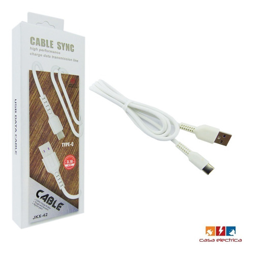 Cable Usb Tipo C Punta Reforzada 3.1a 1 Metros