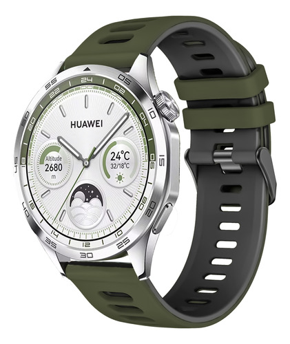 Correa Deportiva Doble Color Para Huawei Watch Gt 4 46mm