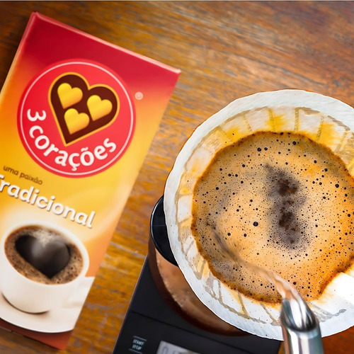 Café Três Corações Tradicional Moído Kit 5 Pacotes 250g
