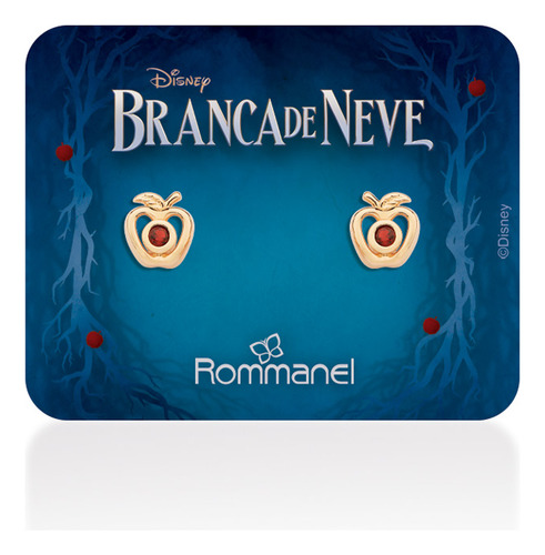 Brinco Branca De Neve Maçã Banhado Ouro 18k Rommanel 527468