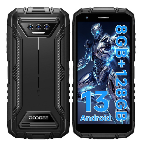 Doogee S41 Plus - Smartphone Resistente 2024, 8 Gb De Ram+128 Gb Rom/tf 1 Tb Teléfono Resistente, Batería De 6300 Mah, Visualización Hd+ De 5.5