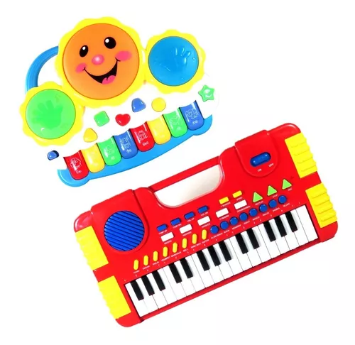 Teclado infantil piano 8 sons instrumentos musical barcelona