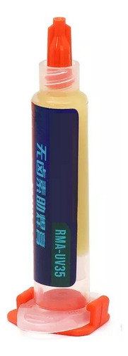 Soldadura Pasta Flux Halogeno Bajo Jeringa 5cc Uv35 Repara