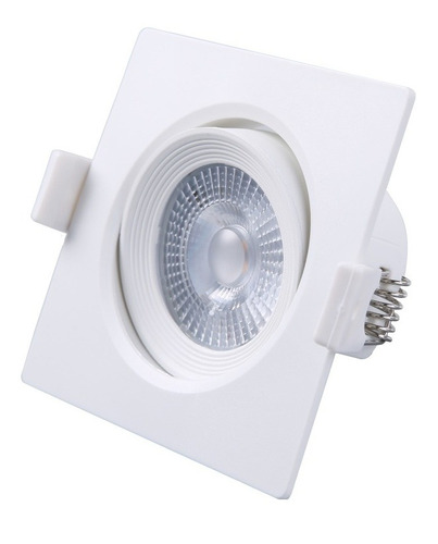 Lámpara Empotrado Led 6w Cuadrado Dirigible 3000°k Maxxi Color Blanco