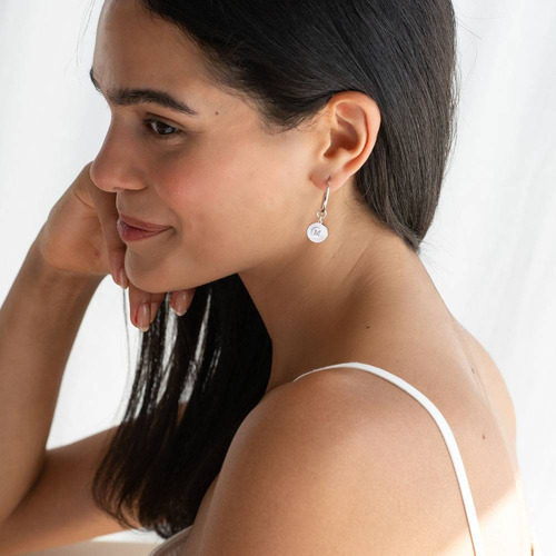 Aretes Personalizados Odeion Con Inicial Plata 925