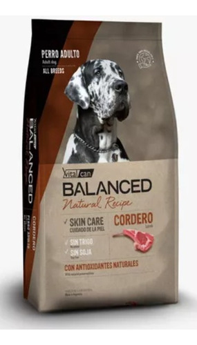 Alimento Perro Vitalcan Balanced Adulto Cordero - 15 Kg