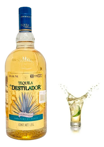 Caja De 12 Tequila El Destilador Reposado 1.5 L