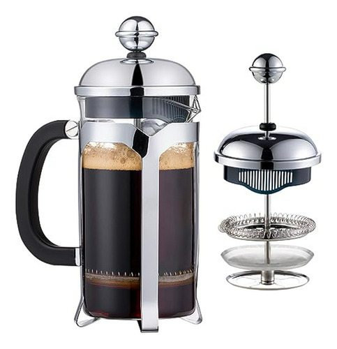 Cafetera French Press De Acero Inoxidable, 12 Oz