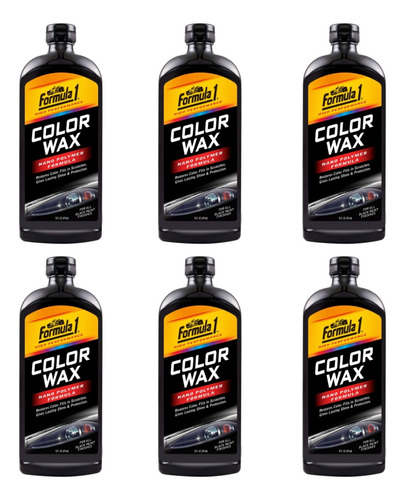 Kit 6 Ceras Para Auto Color Negra Formula 1 16 Oz.