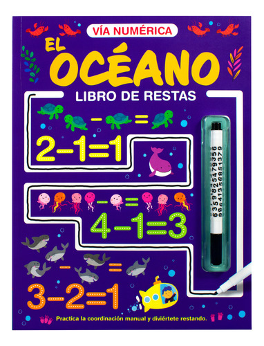 El Océano. Libro Interactivo Vía Numérica, De Silver Dolphin. Editorial Silver Dolphin Infantil, Tapa Blanda, Edición 01 En Español, 2023