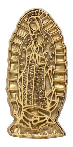 Pin Virgen De Guadalupe Calado Terminado En Baño De Oro