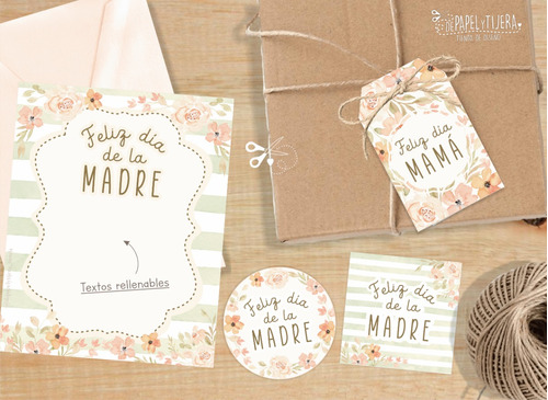 Tarjetas , Stickers Y Tags Imprimibles Dia De La Madre