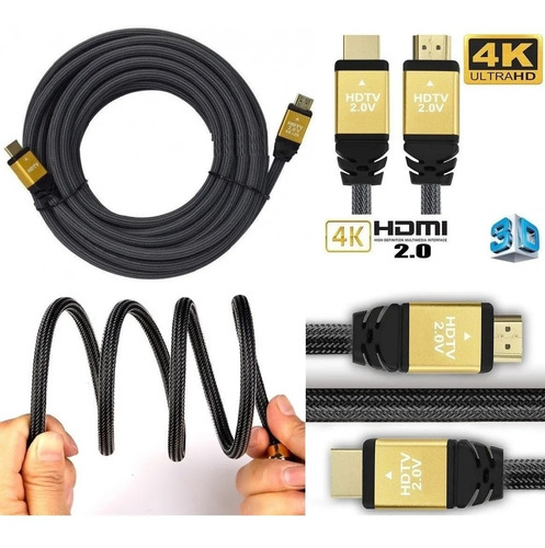 Cable Hdmi 4k 2.0v Ultra Hd 10 Metros