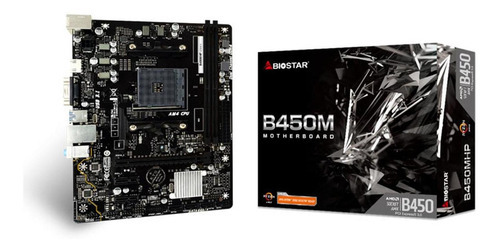 Placa-mãe Biostar B450mhp Am4 Ddr4 Micro Atx Black