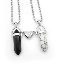 Comprar Cadenas Cuarzos Para Parejas Pendulos Howlita Onix