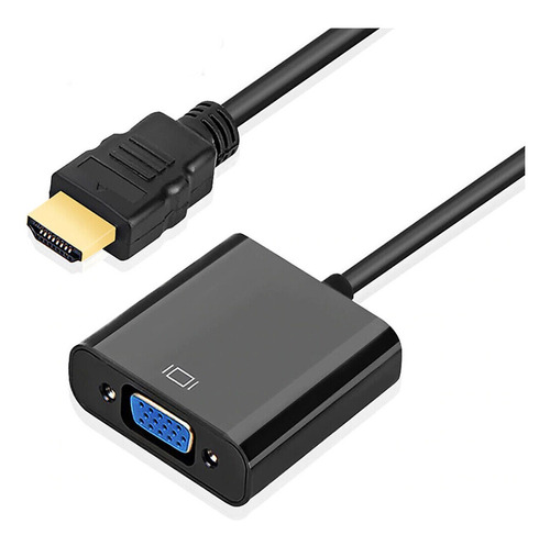 Adaptador Convertidor De Hdmi A Vga Hdmi Macho Vga + Audio