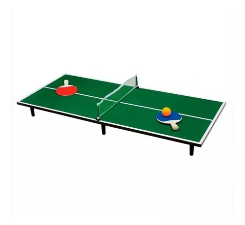 Mini Mesa de Ping-Pong 90X40 com Rede e Raquetes - WestPress