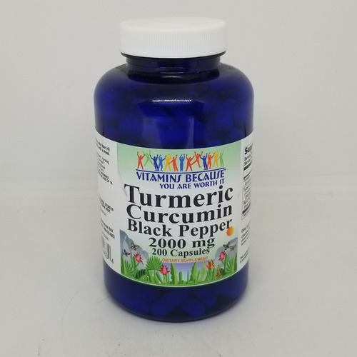 * * 2024 * Turmeric Curcumin 2000mg 200 Cap Vitamins