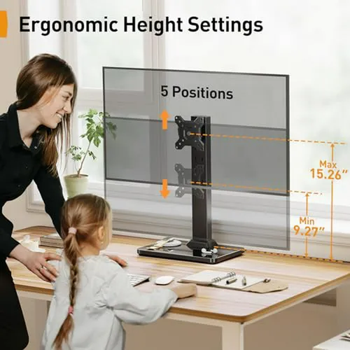 Soporte Monitor Ajustable Con Rotación 360°, Para Pantallas
