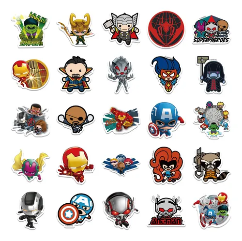 Disney Marvel-pegatinas De Dibujos Animados De Superhéroes D