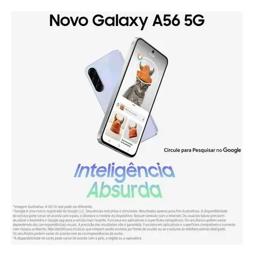 Smartphone Samsung Galaxy A56 5g Preto 256gb, 8gb Ram Preto