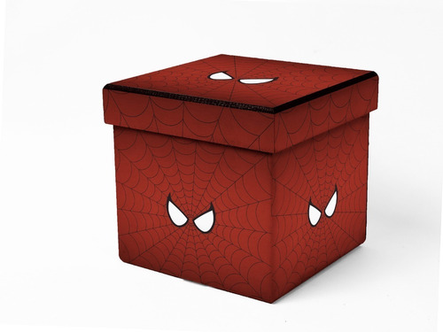 Caja De Madera Spiderman Regalo De Cumpleaños Hombre 12x12