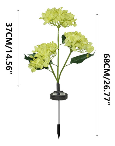 Lámpara U 7010 Con 3 Cabezales Con Forma De Hortensia Simula