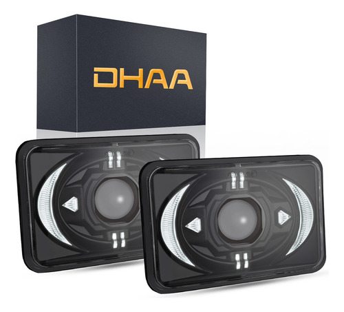 4x6'' Faros Lupas Led H4 Rectangular 1000% Más Brillante Par-c263