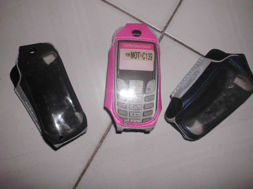 Forro Celular Motorola C139 Rosado, Negro, Azul (2v)