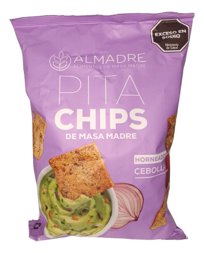 Pita Chips Cebolla Almadre - Snack De Masa Madre - X12 U.