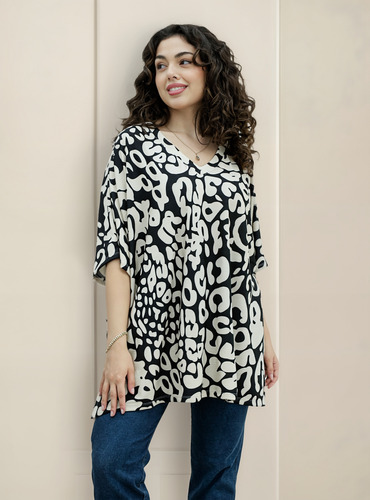 Remera Morley Estampado Maxi Blusa Remeron Talles Grandes