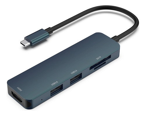 Adaptador Hub 5 En 1 Hp Usb - C Para Hdmi 4k / Sd / Usb 3.0