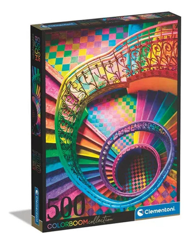 Rompecabezas Escaleras Arcoiris 500 Pz Clementoni Italia Coleccion Color Boom