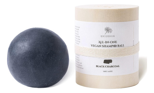 Barra De Shampoo De Carvão Preto All-in-one Erigeron Para To