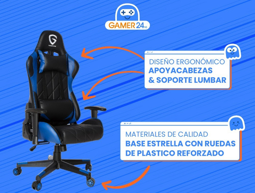 Silla Gamer Reclinable Cuero Ecológico Blaster 381 Tgh