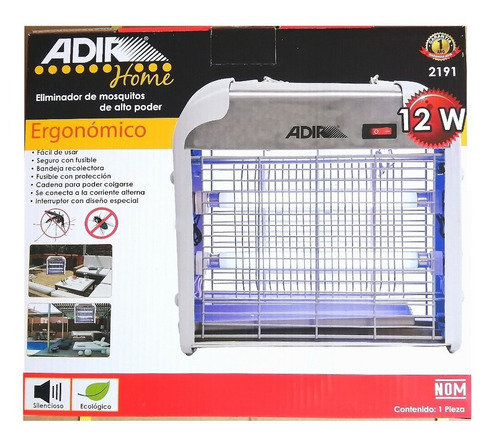 Imagen 2 de 5 de Mata Insectos 12w Lámpara Doble Ultravioleta Moscas Mosquito