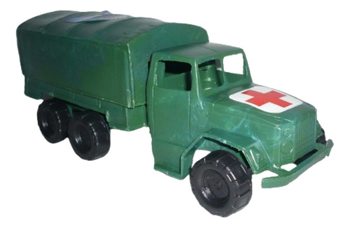 Camión Militar Cruz Roja - Camioncito Juguete Escala